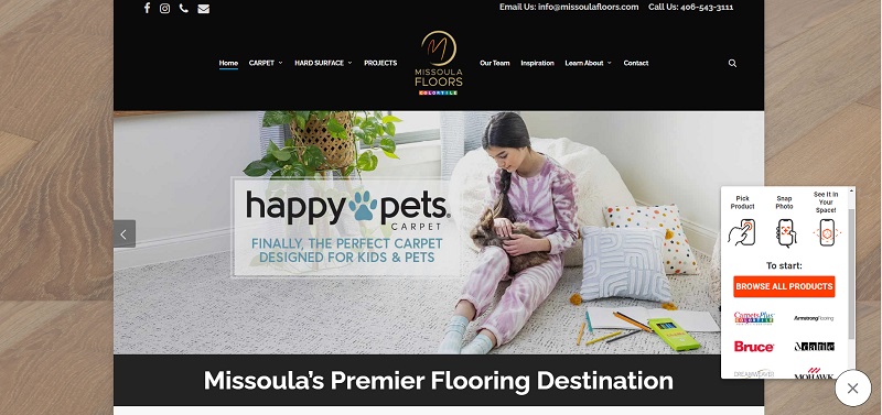 The new website for Missoula Floors